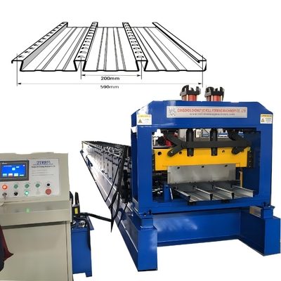 υψηλής ταχύτητας Dovetail σχήμα πάτωμα Steel Decking ρολό σχηματισμού Μηχανή